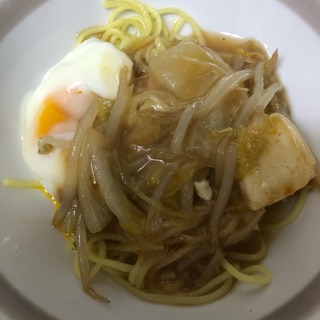 白菜とツナのとろとろ煮であんかけ焼きそばアレンジ♪